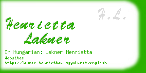 henrietta lakner business card